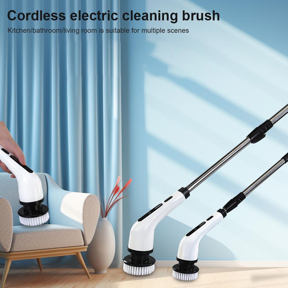 2 Modes Electric Cleaning Brush Waterproof Deep Cleaning Brush Handheld Floor Washing Brush for Tiles Pots Bathroom Car Interior