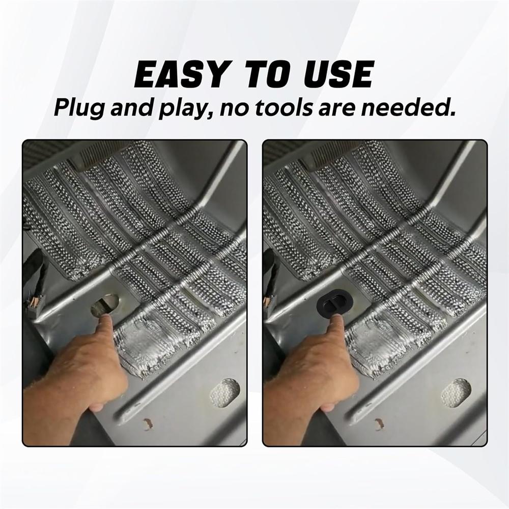 4 Pcs Floor Pan Drain Plugs Rubber Oval Plugs For Jeep Wrangler JK JL 2014-2023