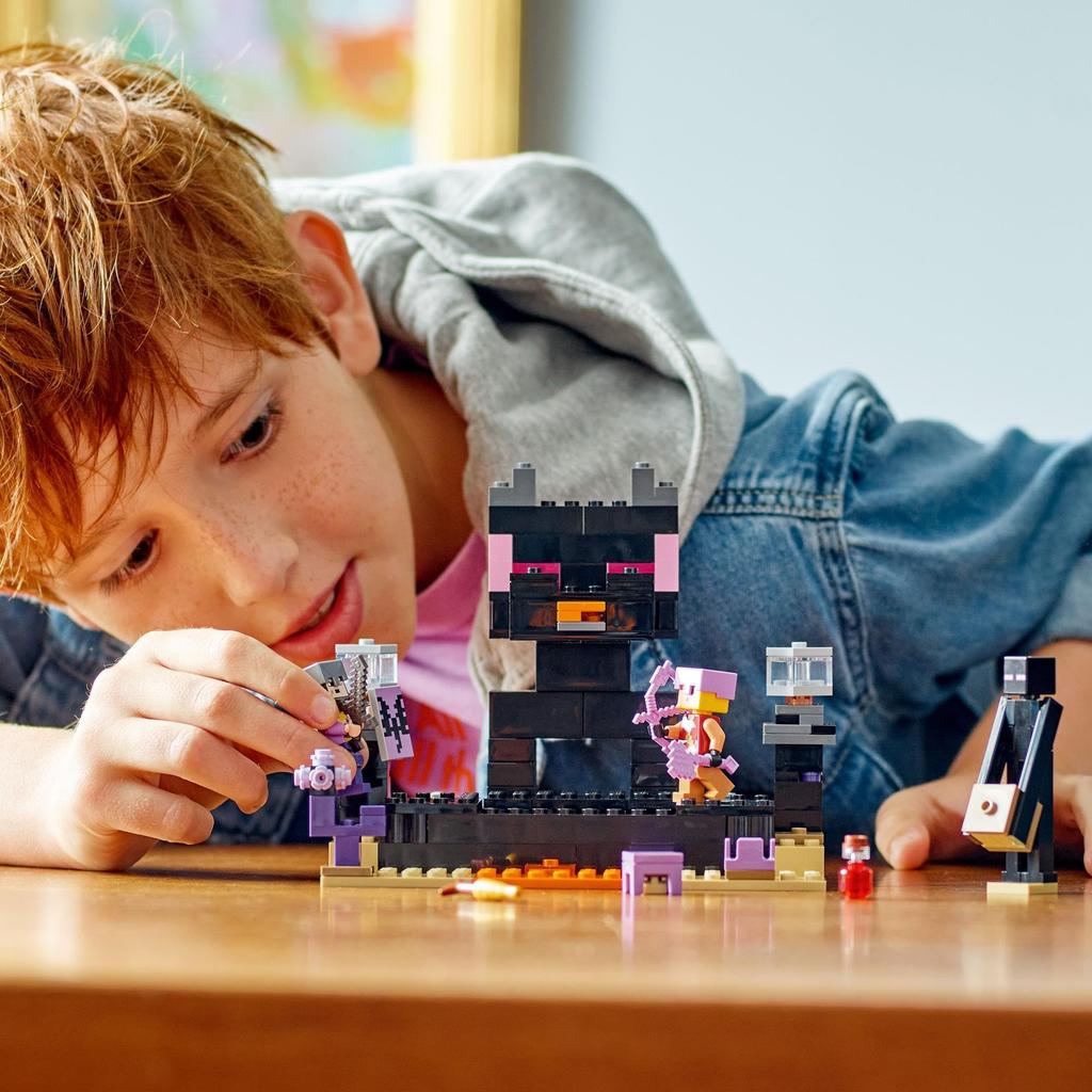 Игрушка LEGO Minecraft Конечная арена - Идеальный подарок на дни рождения, Рождество, для мальчиков, девочек, детей от 8, 9, 10 лет, учеников начальной школы - Minecraft Хороший