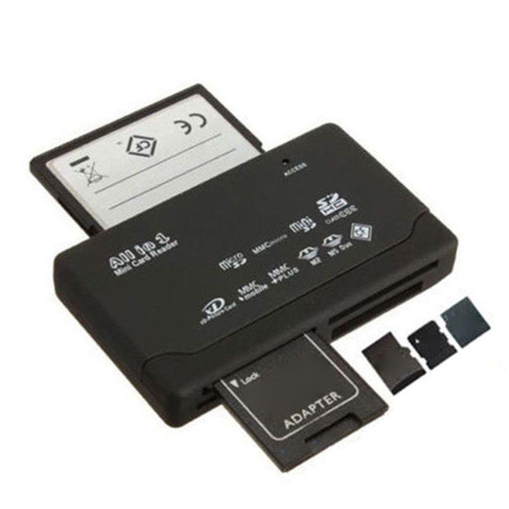 Компактный USB 2.0 кард-ридер для карт SD, SDHC, Mini, Micro, M2, MMC, XD, CF