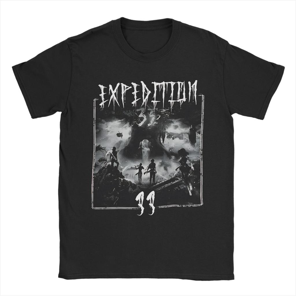 Funny Clair Obscur Expedition 33 TShirt for Unisex Crew Neck 100 Cotton T Shirt Short Sleeve Tee Shirt Plus Size Tops