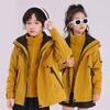 WENHOUU 3-in-1 Waterproof Outdoor Jacket Men Women Kids Removable Fleece Liner Windproof UV Protection Hiking Camping Travel
