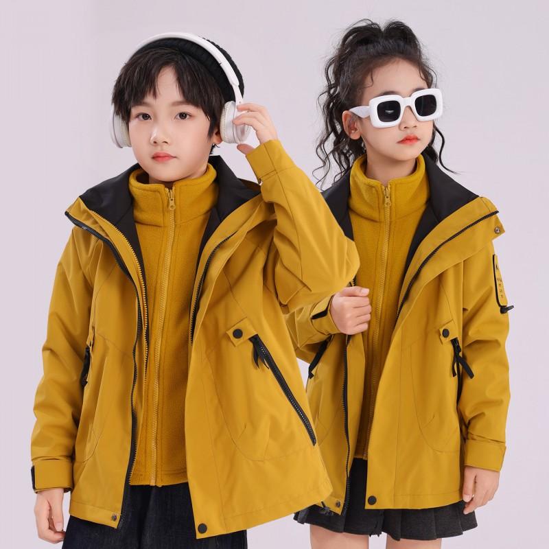 WENHOUU 3-in-1 Waterproof Outdoor Jacket Men Women Kids Removable Fleece Liner Windproof UV Protection Hiking Camping Travel