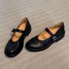 Версия из овчины ретро круглый носок кожаные лоферы маленькие кожаные туфли британский стиль платформа одинарные туфли с туфлями Мэри Джейн женские