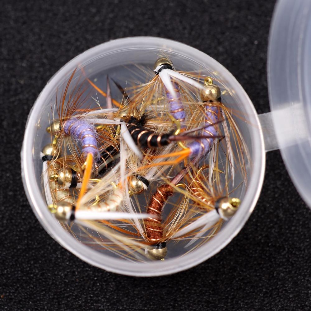 Kylebooker 8 шт. #12 #14 латунная золотая голова форель хариус рыболовные мухи мокрая муха из бисера голова сумасшедший черный психопат принц нимфа