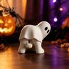 Viral Novelty Ghost Gift Funny Middle Finger Figurine, White Statue, Spooky Office Desk Prank Gifts Halloween Tabletop Ornament for Mantel, Shelf Home