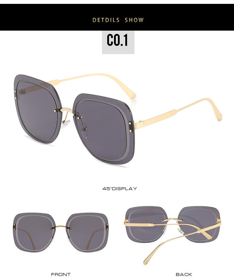 Солнцезащитные очки в квадратной оправе в европейском и американском стиле 2021 года с рифлеными линзами на рисовых гвоздях для женщин