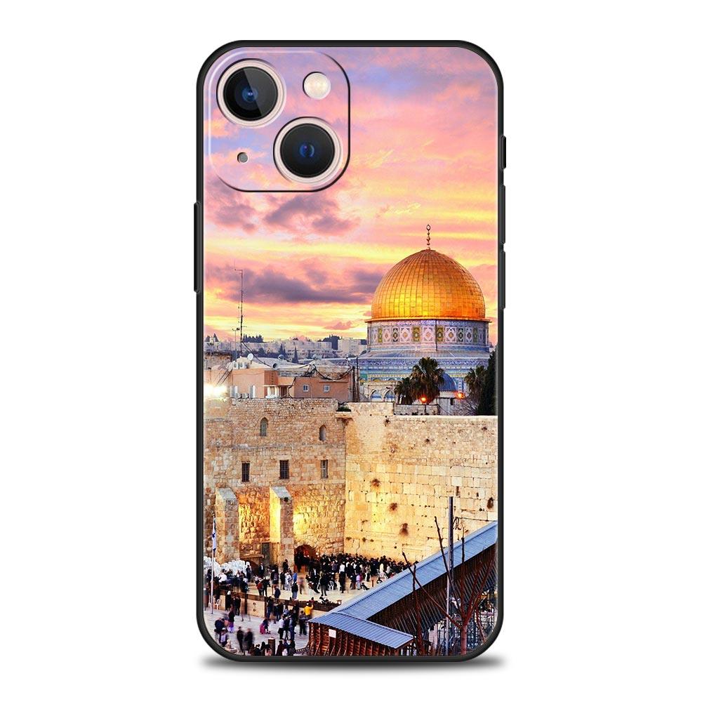 Чехол для телефона с изображением Иерусалима для iPhone 16 13 15 14 12 11 Pro MAX XR X SE XS 7 8 Plus Мягкий ТПУ Чехол-бампер