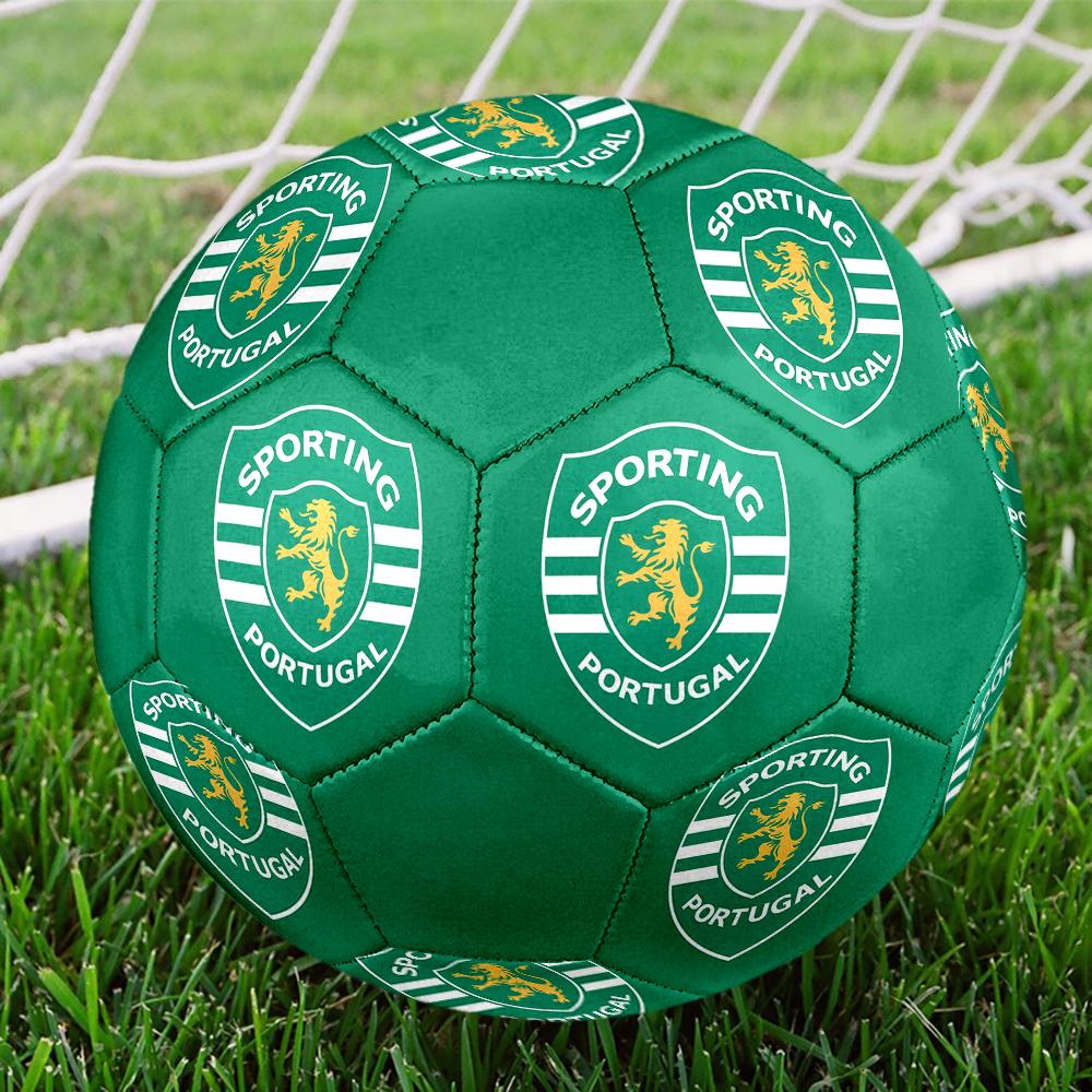Sporting fc Футбольный мяч, разноцветный, подходит для всех возрастов, сшит машинной строчкой, материал ПВХ, соревновательного уровня, прочный и с высоким отскоком