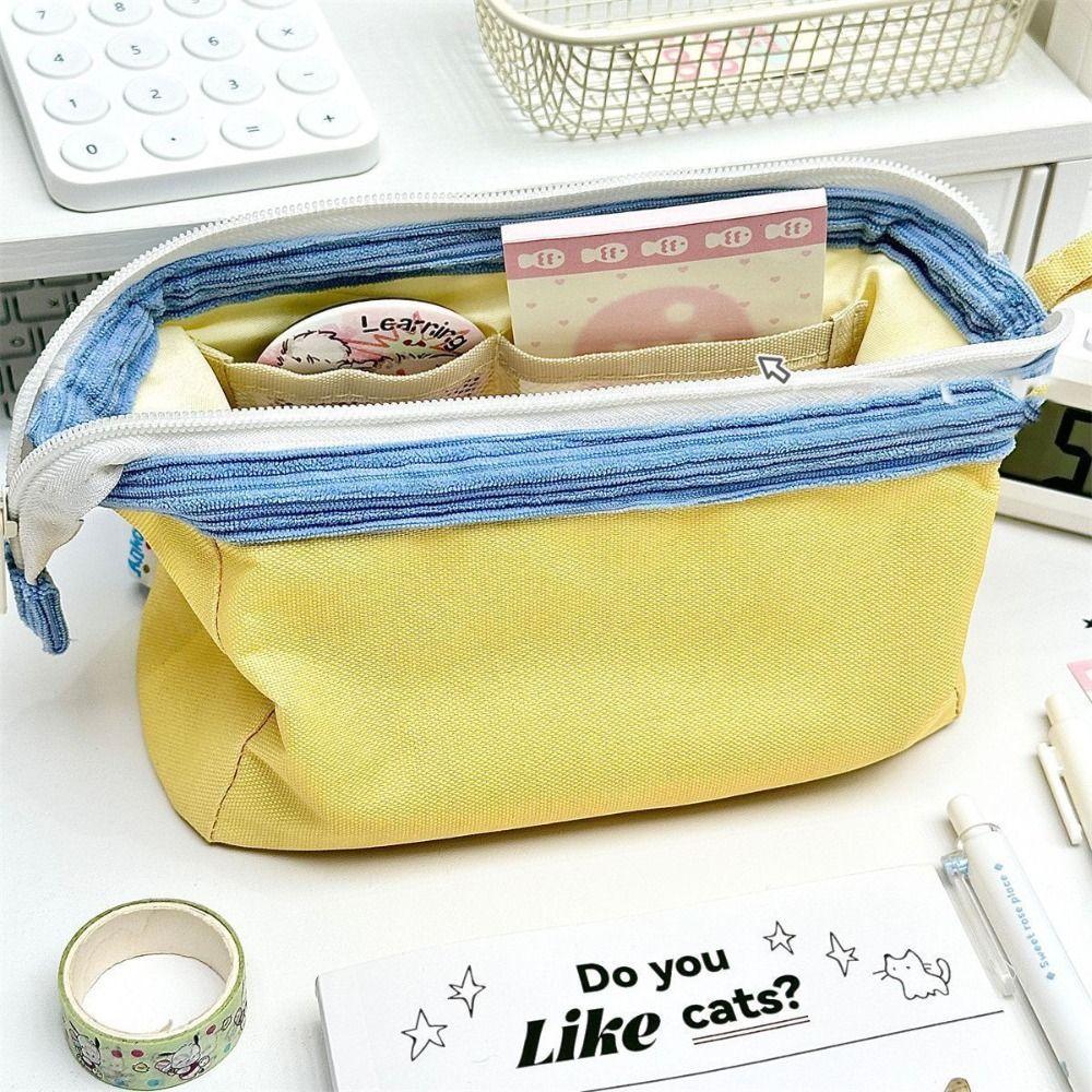 Cartoon Food itabag Pen Bags Large Capacity Zipper Pen Bag New Stationery Storage Pouch