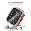 Стекло+Чехол Для Apple Watch корпус 40мм 44мм 45мм 41мм Аксессуары iWatch Алмаз+Защитное стекло Apple watch серия 3 5 6 SE 7 8