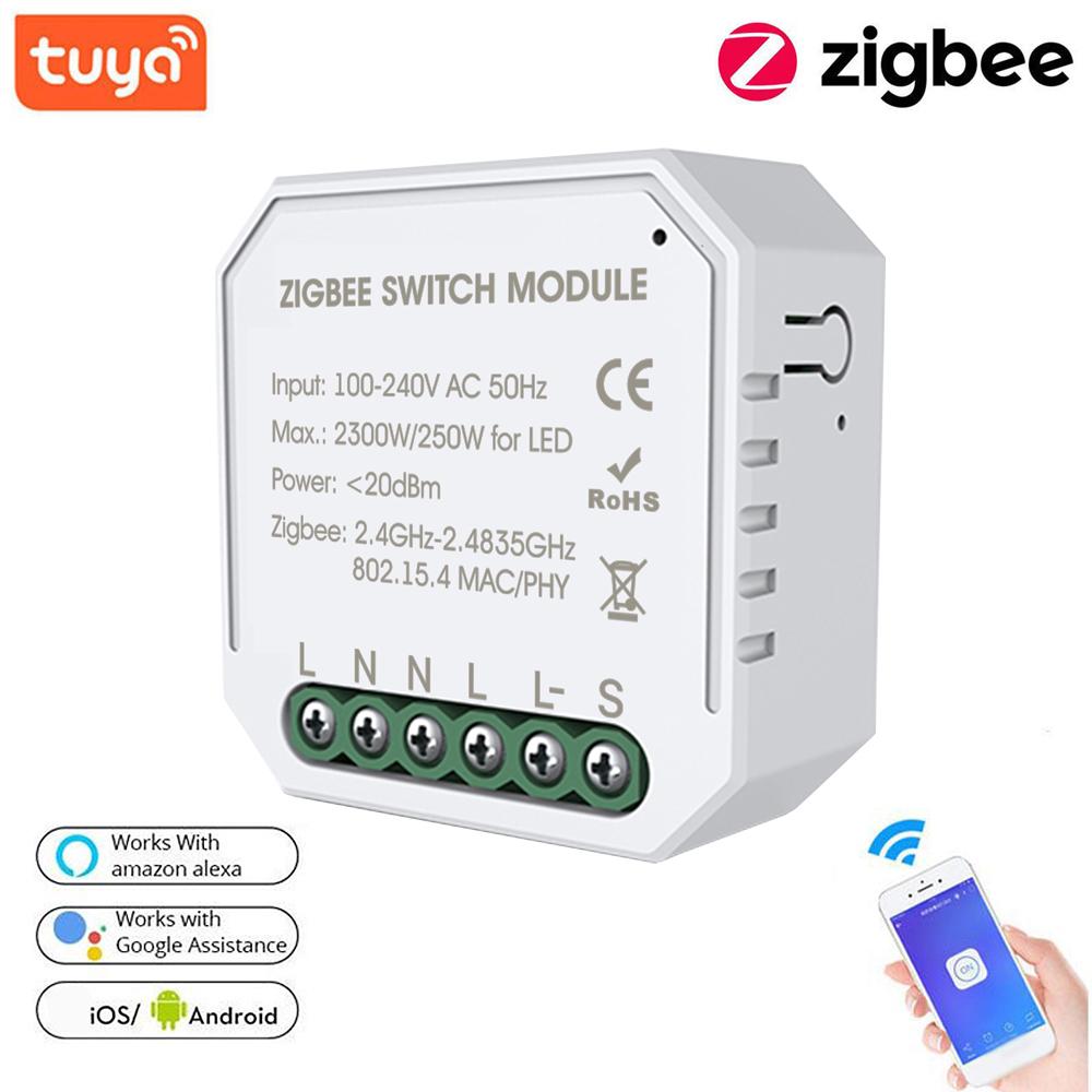 Tuya Zigbee DIY односторонний умный переключатель для маленького корпуса, приложение с дистанционным управлением, переключатель Zigbee, таймер, свет