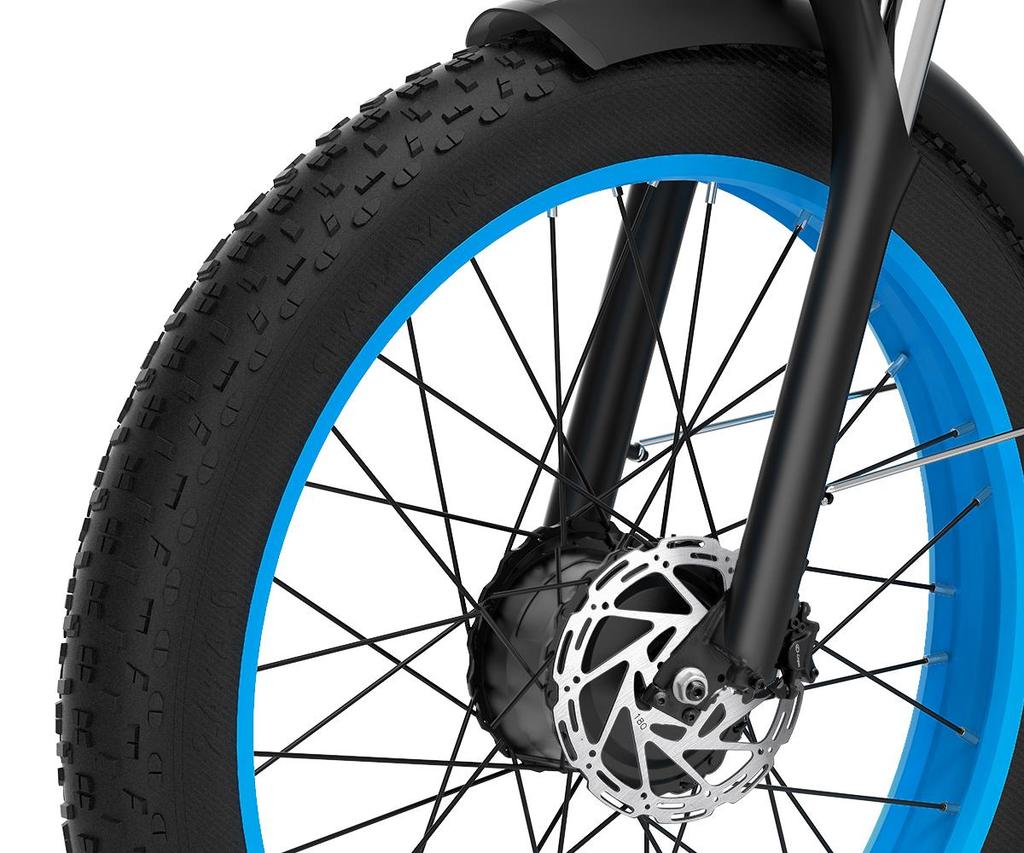 Electric Bicycle Adult Vitilan H5 1000Wx2 Motor LCD Display 52V 25AH Shimano 7 Speed All Terrain Ebike Max Load 150Kg Blue