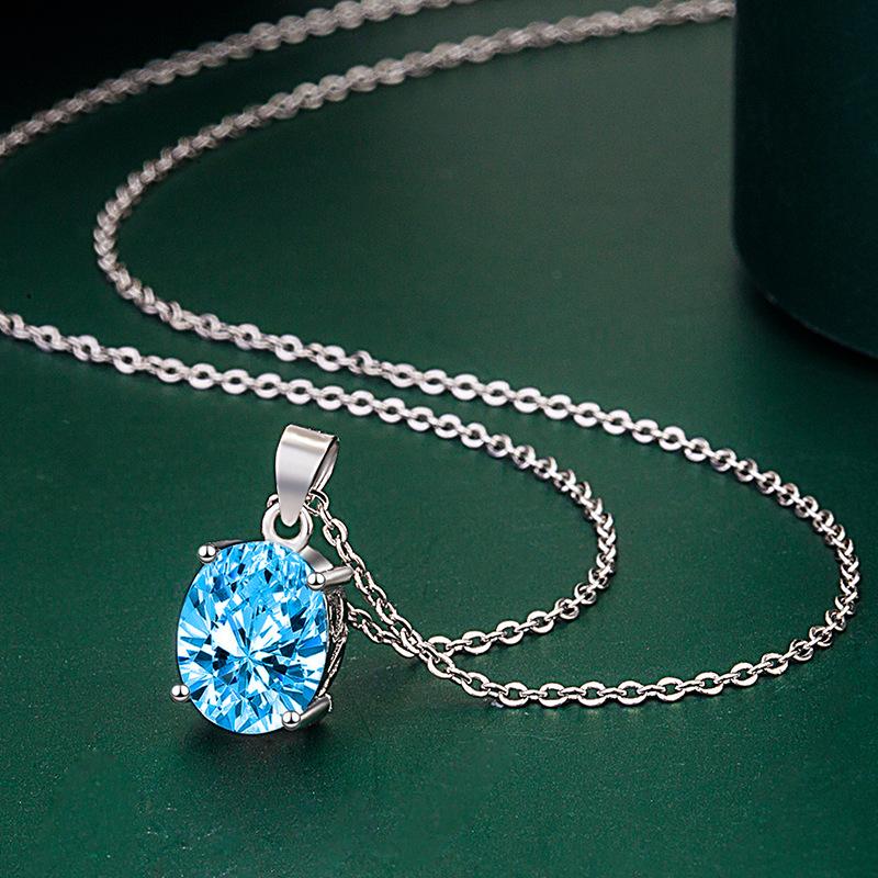 BELLA BOX Овальное ожерелье с подвеской, несколько цветов, модные свадебные украшения для помолвки