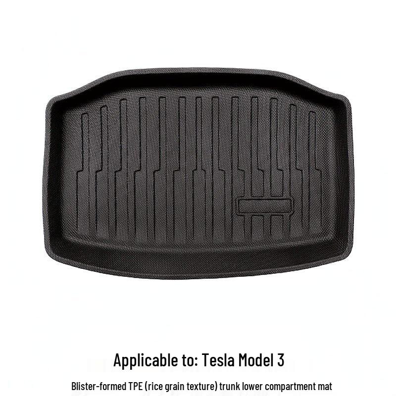 TPE Коврики в салон с текстурой «Рисовое зерно» для Tesla Model 3 – Защитный комплект для тюнинга автомобиля