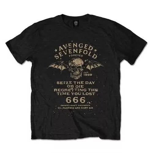 Металкор Avenged Sevenfold Рок-футболка Мужская Женская 100% Хлопок Большой Размер Уличная одежда Летняя Оверсайз Свободная Круглый вырез Унисекс Футболки