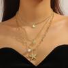 Necklace for Women Necklace Ocean Wind Ins Multi-layer Stacked Alloy Shell Conch Starfish Pendant Necklace Female Beautiful Elegant Necklace for Her