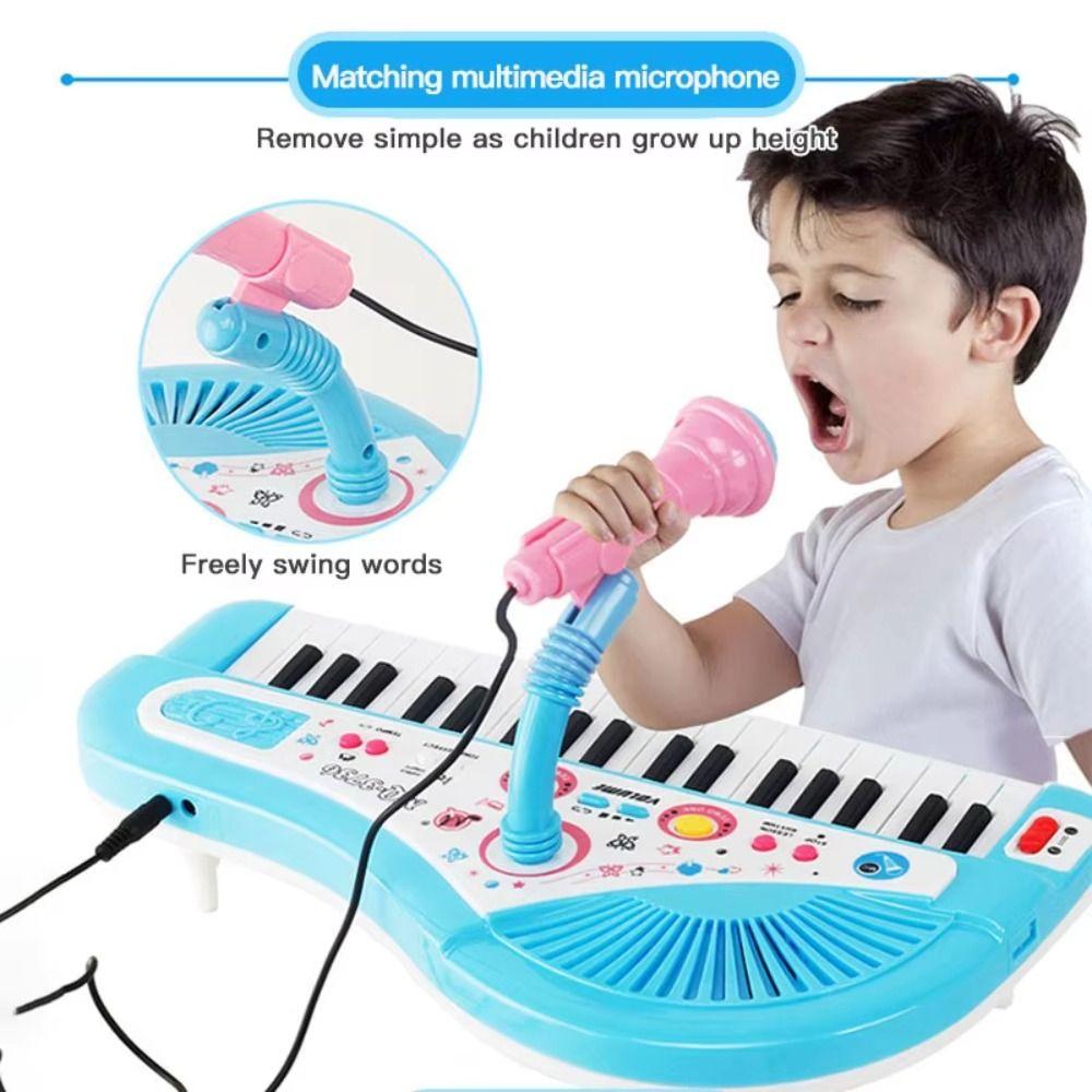 with Microphone 37 Key Electronic Keyboard Simulation Kids Electronic Piano Children Preschool