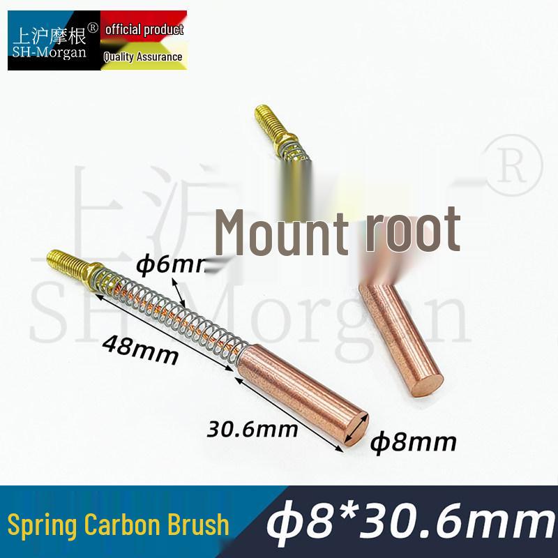 Cylindrical Clutch Carbon Brush Copper Round Screw Rod 6x38 8x30/40