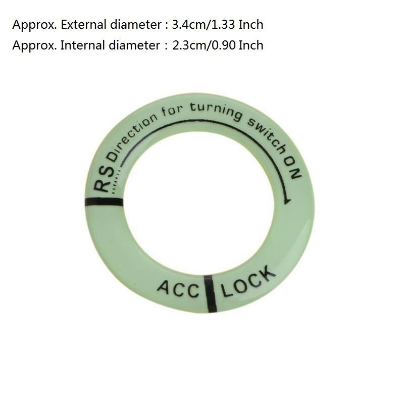 Luminous Car Ignition Key Hole Ring Coil Switch Decor Sticker