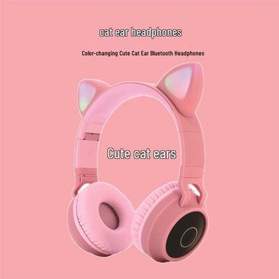 BT028C Беспроводная светящаяся мультяшная повязка на голову Bluetooth-наушники для девочек - Складные стерео с разъемом для карты