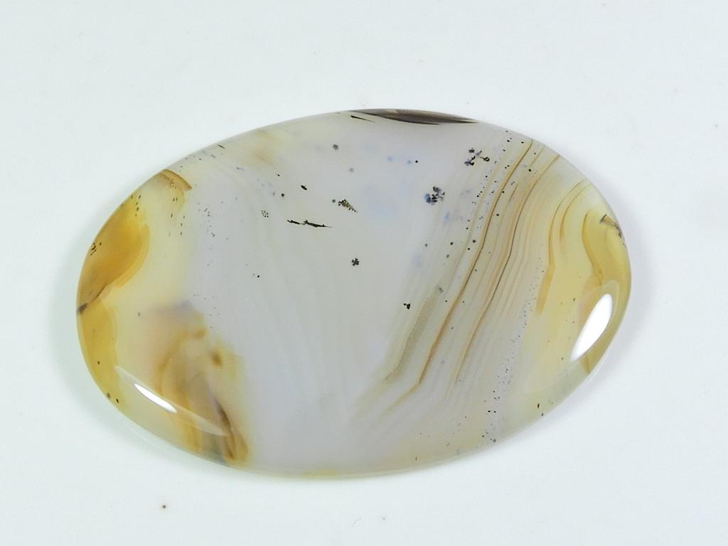 60Cts. Натуральный камень Монтанский агат овальный кабошон россыпью драгоценный камень 32X45X05 MM ET-346