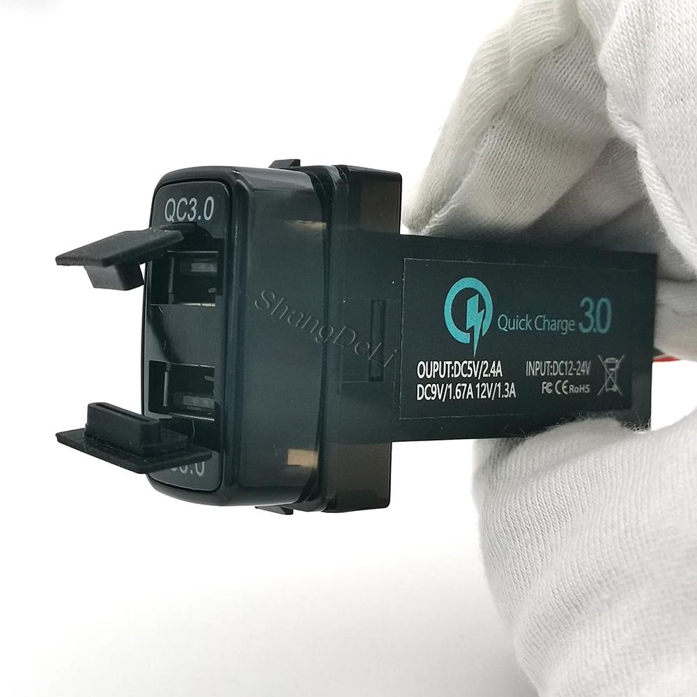 1 шт. Автомобильный двойной USB-зарядник, гнездо, подходит для MITSUBISHI ASX Lancer Outlander Pajero, Автоаксессуары