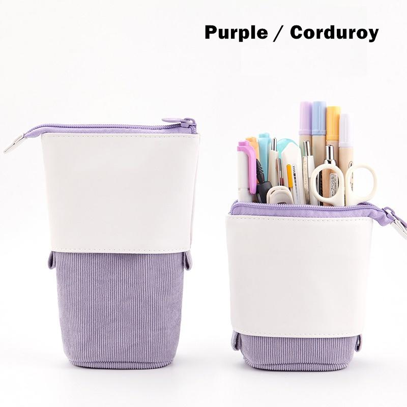 Angoo Funny Pen Bag Pencil Case Flexible Unfold Storage Pouch / Fold Pens Holder Cute Cat Kitty Cat Bear School Supplies A6445