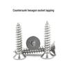 304 Stainless Steel Flat Head Hexagon Self-Tapping Countersunk Screw