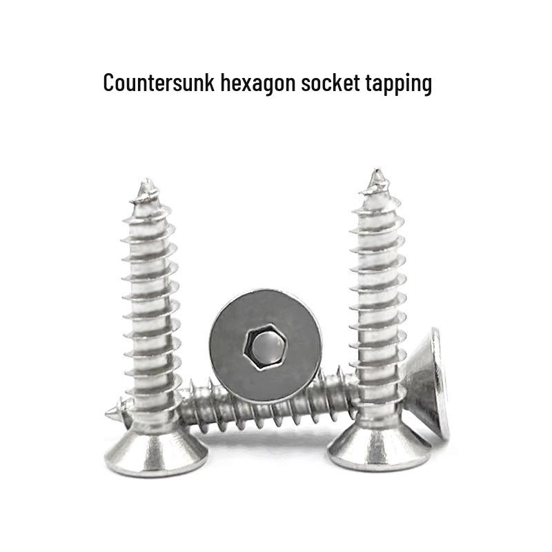 304 Stainless Steel Flat Head Hexagon Self-Tapping Countersunk Screw