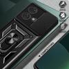 For Motorola Edge 40 Neo 5G Case Slide Lens Lid PC+TPU Kickstand Mobile Phone Cover