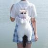 Белые Супер Милые Трендовые И Модные Кошачьи сумки плюшевый Кошачий Рюкзак Чистая Ручная работа Симуляция Кошки Хозяйственная сумка Подарки на День рождения Сумка