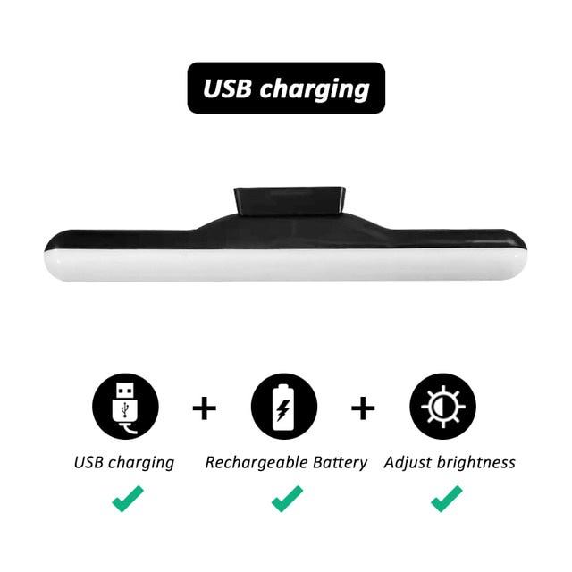 Настольная лампа Подвесная Магнитная USB-зарядка Регулировка яркости Светодиодная настольная лампа Фонарик Платный затемняющий свет в шкафу Ночной светильник для шкафа-гардероба