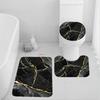 Gold Thread Marble Bathroom Rug Set 3PCS Non-Slip Absorbent Floor Mat Luxury Bath Carpet Single Or Full Set Sale
