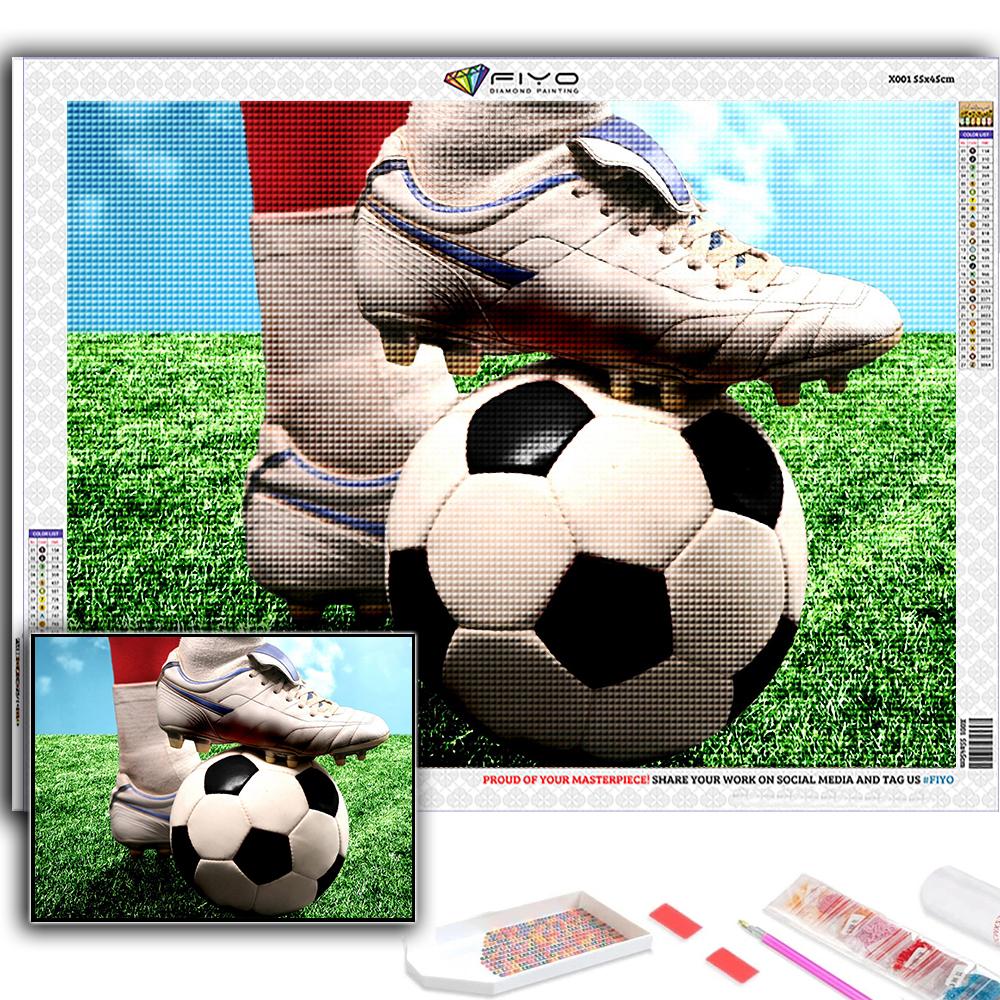 DIY 5D алмазная живопись футбол спортивный набор для вышивки крестом полная дрель вышивка мозаика художественная картина стразы подарок