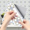 White Plaid Tile Sticker Kitchen Backsplash Oil-proof Bathroom Waterproof Home Decor Wall Decals Peel Stick Art Mural