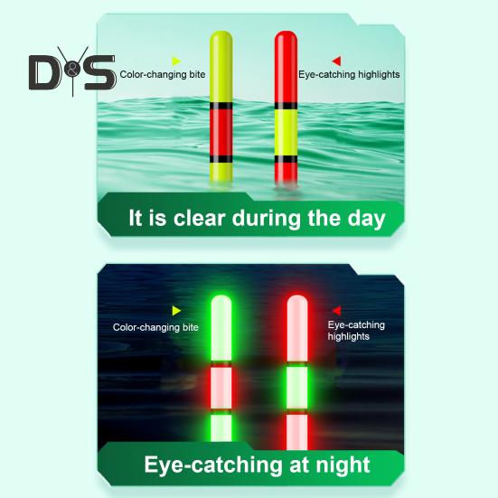 1 комплект светодиодных поплавков для рыбалки, водонепроницаемый, с высокой видимостью, для дальнего заброса, светящийся буй, поплавок, аксессуары для ловли карпа в соленой и пресной воде