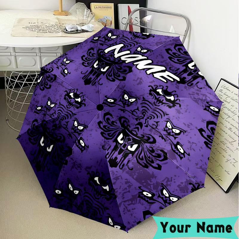Custom Name orror characters Collage Umbrella, Foldable Umbrella Suitable for Outdoor Shopping Travel Sports, Exquisite Gift for Family