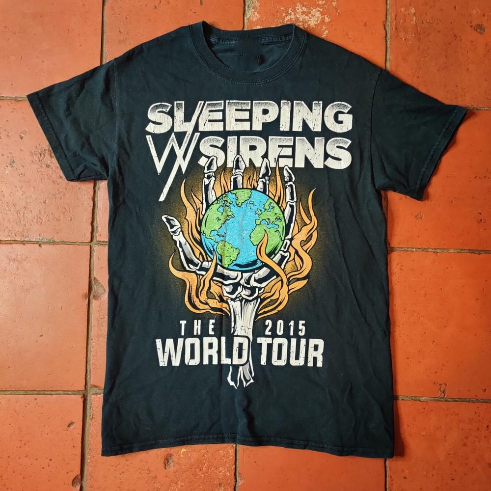 Футболка Pierce The Veil и Sleeping With Sirens Мировой тур 2015 S-4XL BT1119 Унисекс Футболка
