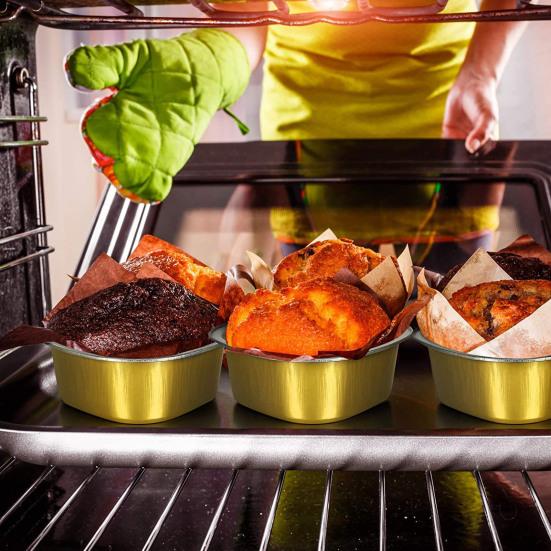 10 шт 100 мл формочки для торта в форме сердца сияющие цвета для выпечки алюминиевая фольга