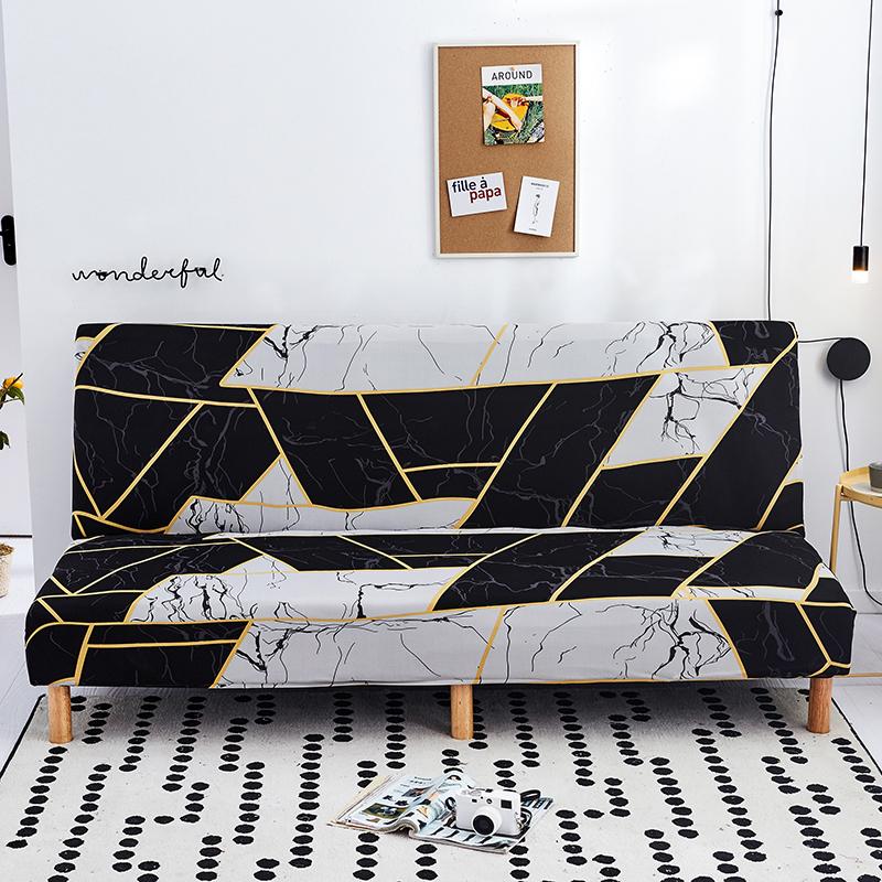 Чехол на диван-кровать без подлокотников, эластичный чехол-футон из спандекса, эластичный полностью складной чехол для дивана, встроенный полный складной чехол для дивана
