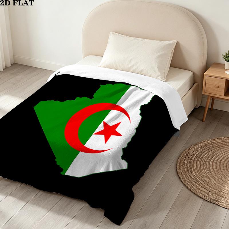 1PC Algeria Patterned Flannel Blanket Suitable For All Seasons For Home Decor Warmth And Comfort Gifts Holiday Present