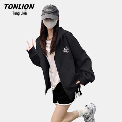 Модный женский кардиган-толстовка с капюшоном TonLion