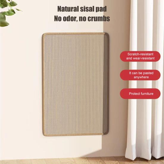 Доска для царапания кошек, сизаль, пеньковая накладка, настенная, защитная мебель, дрессировочная доска для лап, устойчивая к царапинам, столб для царапания кошек