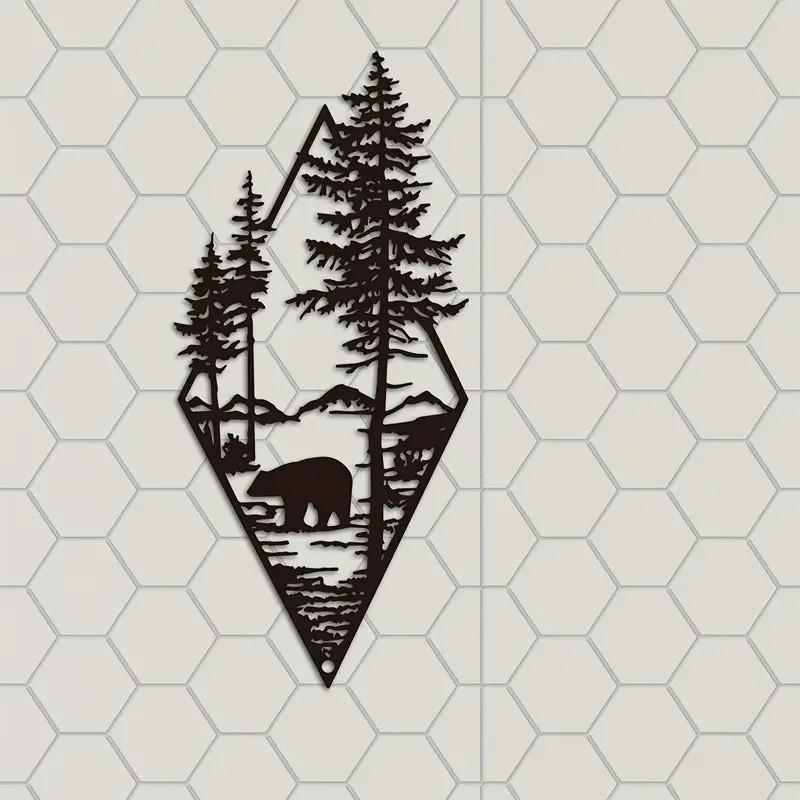 Scenery Theme Decor Wall Art Decorations Mountain Metal Wall Decor Wall Sign Metal Wall Triangle Wall Art for Room