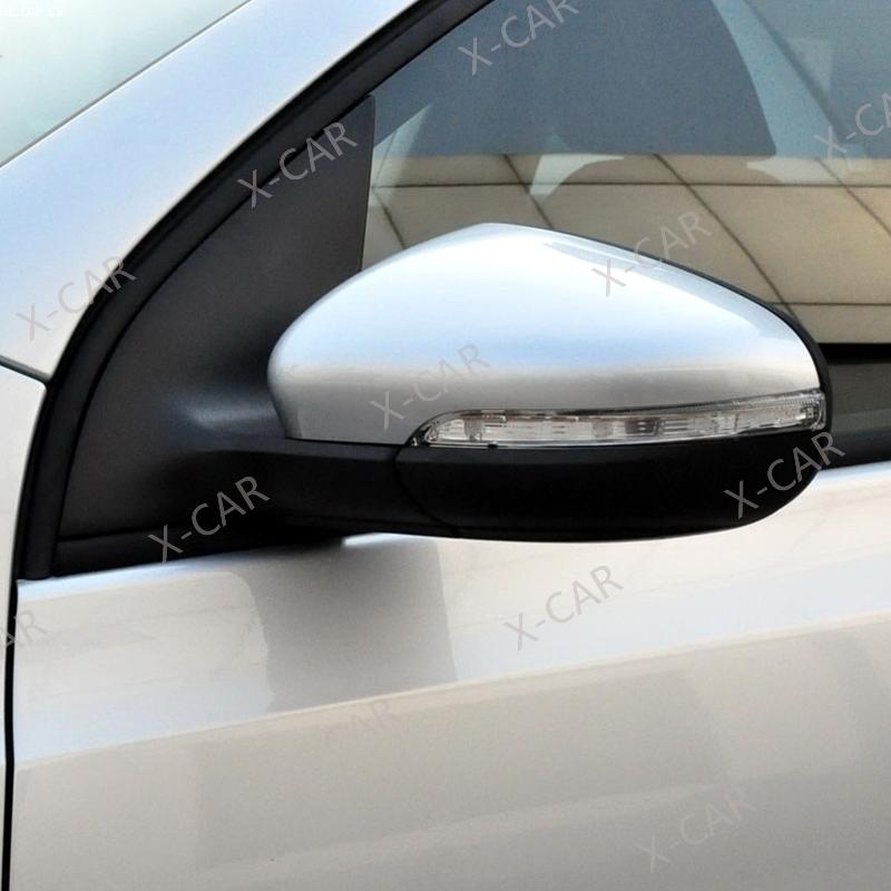2PCS Blue Anti-glare With Heated Exterior Rearview Side Mirror Lens Glass For VW Golf 6 MK6 2010 2011 2012