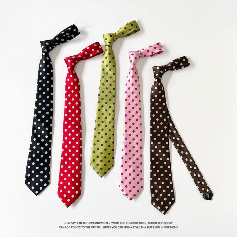 Wave Point Polka Dot Tie Korean Shirt Tie Decoration Fashion JK Uniform Necktie Women