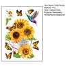 Sunflower Butterfly Toilet Sticker Removable Self-adhesive Waterproof PVC Living Room Bathroom Wall Art Floral