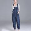 Fashion Loose Pocket Jeans Women Autumn Bib Pants Overalls Shoulder Strap Jumpsuit Large Size Denim Jeans Pants