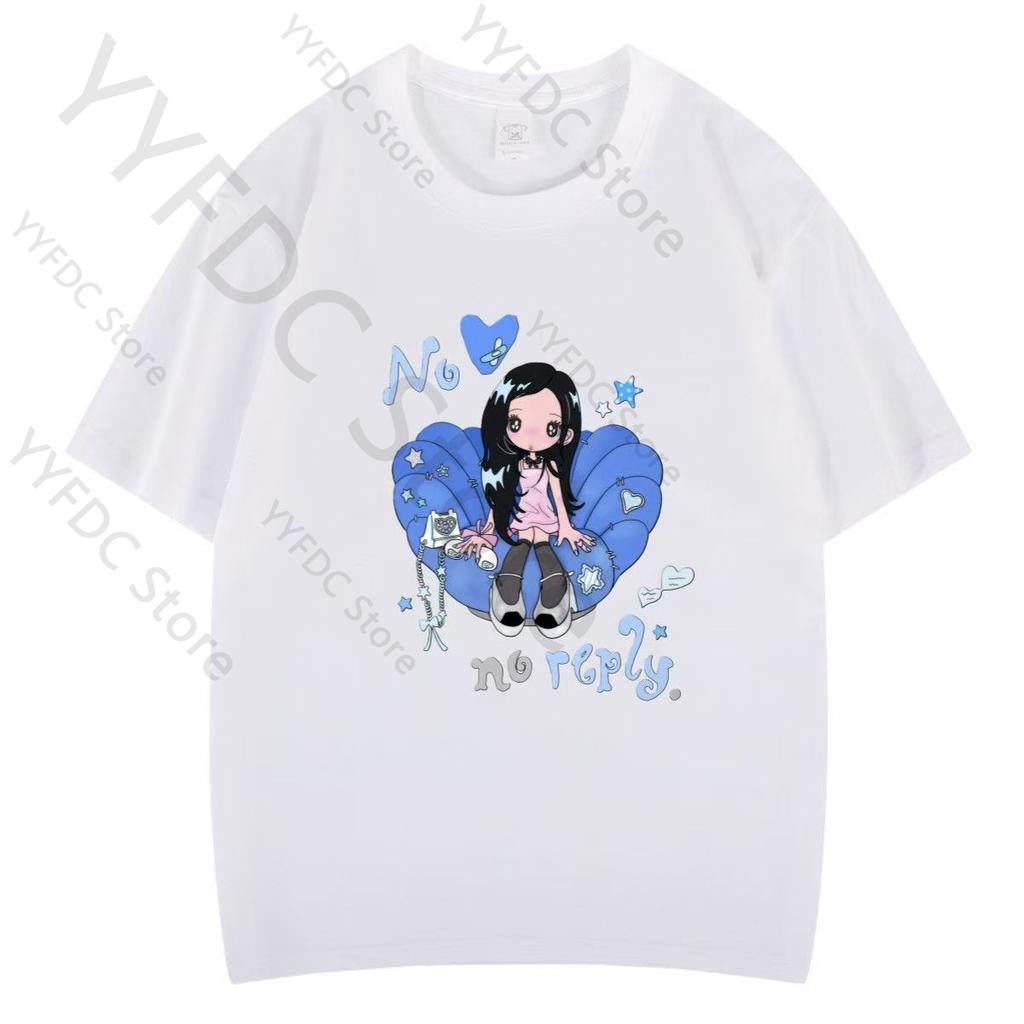 Hearts2Hearts T Shirt Kpop Fashion H2H Cartoon Print Tshirt Women Unisex Summer High Quality Cotton Short Sleeve Tee Tops For Fans